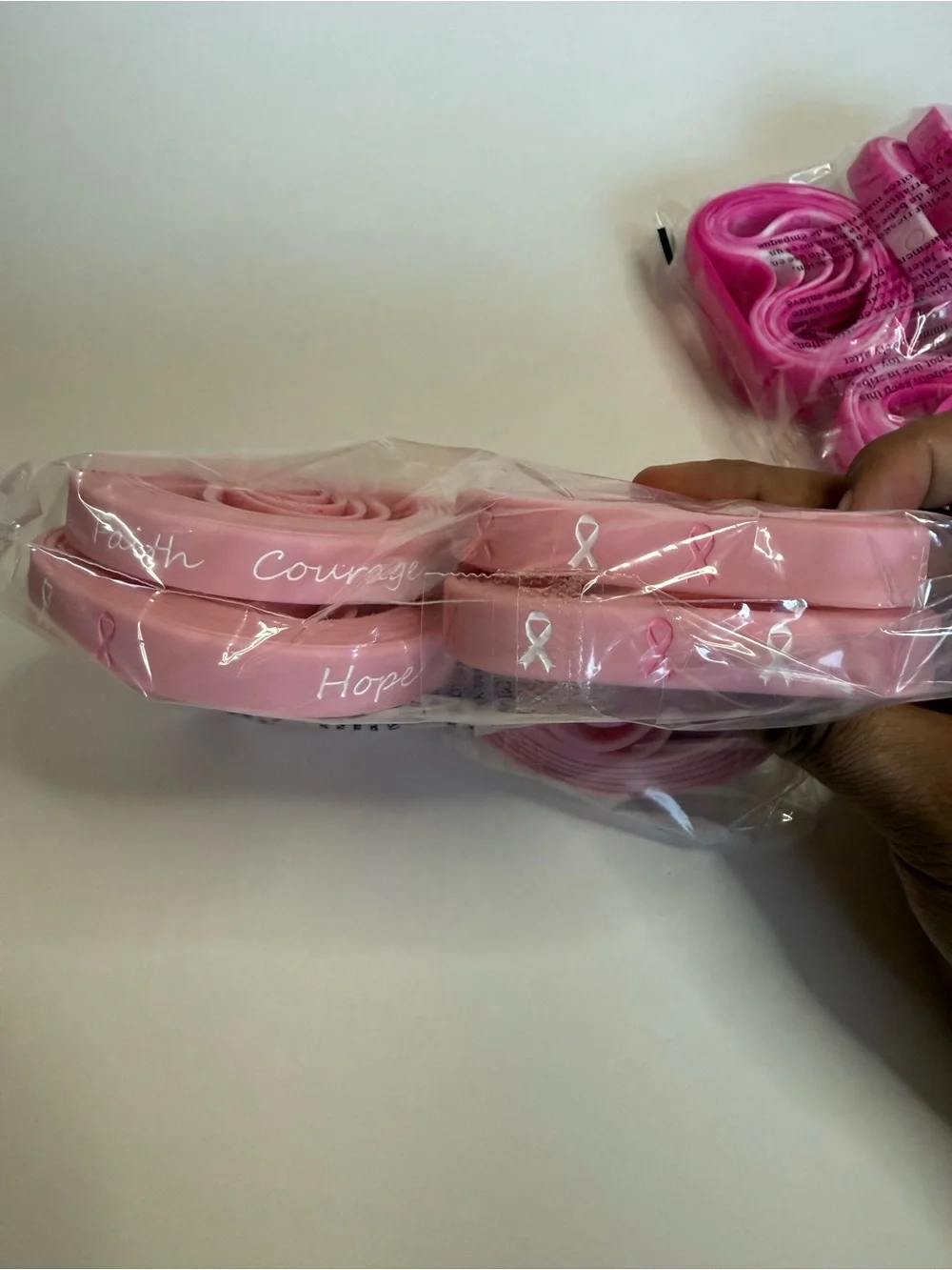 96 Pack Breast Cancer Awareness Bracelets Pink  Wristbands